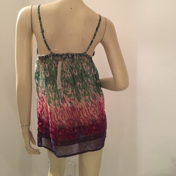 Camisole tunic water color Sheer multicolored tank - Picture 3 of 6